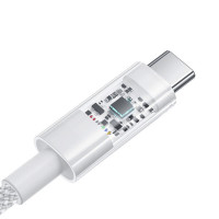 Кабель Baseus Gem Fast-Charging Data Cable USB to USB-C 100W 1m Moon White (Цвет Moon White) - фото № 4