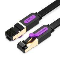 Мережевий кабель Vention Flat Cat.7 Patch Cable 1M Black (ICABF)