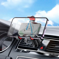 Автотримач для телефона HOCO H21 Dragon automatic clamp car holder(air outlet) Red Black (Колір Red Black) - фото № 7