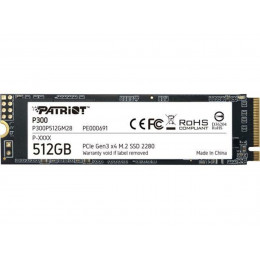 SSD M.2 Patriot P300 512GB NVMe 2280 PCIe 3.0x4 3D NAND TLC