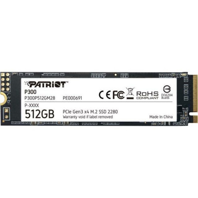 SSD M.2 Patriot P300 512 ГБ NVMe 2280 PCIe 3.0x4 3D NAND TLC - зображення 1