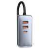 Автомобільний зарядний пристрій Baseus Share Together PPS multi-port Fast charging with extension cord 120W 2U+2C Gray (Серый)- № 3