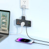Мережевий подовжувач HOCO AC12 Reise 2-position expansion socket(PD30W/1C3A) Black (Черный)- № 2