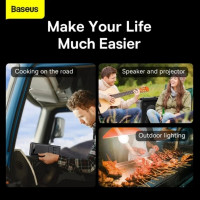 Автомобільний інвертор Baseus Super Si Power Inverter 500W (220V CN/EU ) Black (Цвет Black) - фото № 7