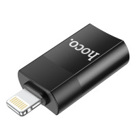 Адаптер HOCO UA17 iP Male to USB female USB2.0 adapter Black  - фото № 4