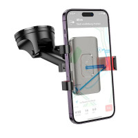 Автотримач для телефона HOCO H22 Dragon automatic clamping car holder(center console) Red Black (Цвет Red Black) - фото № 6
