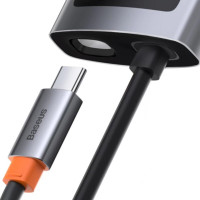 USB-хаб Baseus Metal Gleam Series 4-in-1 Multifunctional Type-C HUB Docking Station Gray（Type-C to HDMI*1+USB3.0*1+USB2.0*1+PD*1） (Колір Gray) - фото № 6