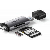 Кардридер UGREEN CM185 USB-C/USB-A Card Reader (UGR-50706) (Колір Gray) - фото № 2