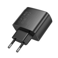 Мережевий зарядний пристрій HOCO CS63A Bright PD65W (1A1C) charger (EU) Black (Цвет 7073) - фото № 7