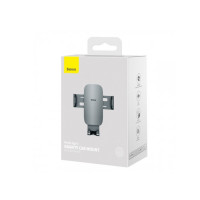 Автотримач для телефона Baseus Metal AgeⅡ Gravity Car Mount（Air Outlet Version）Dark Grey (Цвет Темно-серый) - фото № 6