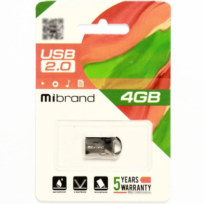 Flash Mibrand USB 2.0 Hawk 8Gb Black - изображение 2