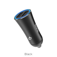 Автомобільний зарядний пристрій HOCO Z30A Easy route dual port car charger Black (Цвет 7073), Атикул k23764 |  купить на VILKI.NET - фото № 1