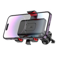 Автотримач для телефона HOCO H21 Dragon automatic clamp car holder(air outlet) Red Black (Колір Red Black) - фото № 6