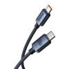 Кабель Baseus Crystal Shine Series Fast Charging Data Cable Type-C to Type-C 100W 2m Black (CAJY000701) - зображення 2