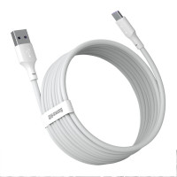 Кабель Baseus Simple Wisdom Data Cable Kit USB to Type-C 5A (2PCS/Set）1.5m White (Цвет Белый), Атикул k11920 |  купить на VILKI.NET - фото № 1