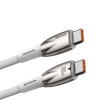 Кабель Baseus Glimmer Series Fast Charging Data Cable Type-C to Type-C 100W 1m White (7068)- № 4