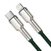 Кабель Baseus Cafule Series Metal Data Cable Type-C to iP PD 20W 1m Green (Колір Зелёный) - фото № 3