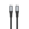 Кабель BOROFONE BX88 Solid 60W silicone charging data cable for Type-C to Type-C Black (BX88CCB)