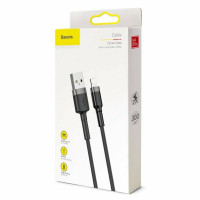 Кабель Baseus Cafule Cable USB For iP 2A 3m Gray+Black (Колір Темно-серый) - фото № 7
