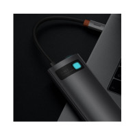 USB-хаб Baseus Metal Gleam Series 7-in-1 Multifunctional Type-C HUB Docking Station Gray（Type-C to HDMI*1+USB3.0*2+USB-C*1+PD*1+SD/TF*1) (Цвет Gray) - фото № 4