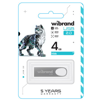 Flash Wibrand USB 2.0 Irbis 4Gb Silver - зображення 2