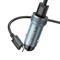 Автомобільний зарядний пристрій HOCO Z49A Level single port QC3.0 18W (Micro) Metal Gray (Колір Metal Gray) - фото № 4