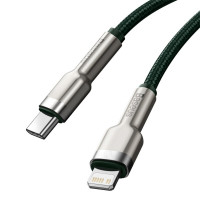 Кабель Baseus Cafule Series Metal Data Cable Type-C to iP PD 20W 1m Green (Колір Зелёный) - фото № 5