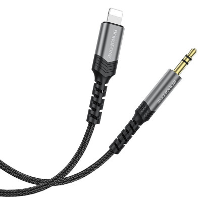 Аудiо-кабель BOROFONE BL15 iP Hi-sound digital audio conversion cable 1m Metel Grey - зображення 1
