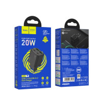 Мережевий зарядний пристрій HOCO N55 Fundador four-port PD20W(2C2A) charger Black (Колір 7073) - фото № 2