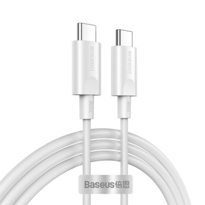 Кабель Baseus Xiaobai series fast charging Cable Type-C 100W(20V/5A) 1.5m White - изображение 1