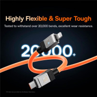Кабель Baseus CoolPlay Series Fast Charging Cable Type-C to iP 20W 1m Orange (Цвет Orange) - фото № 8