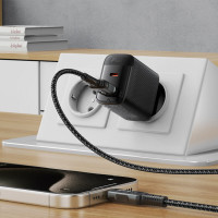 Мережевий зарядний пристрій ACEFAST A106 PD45W GaN (USB-C+USB-A) charger (EU) Black (Цвет 7073) - фото № 6