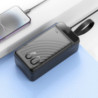 Зовнішній акумулятор HOCO J123C Element 22.5W+PD20W fully compatible power bank with digital display(60000mAh) Black (Цвет Черный) - фото № 6