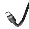 Кабель Baseus Cafule PD2.0 60W flash charging USB Type-C-Type-C (20V 3A)1M Grey+Black - зображення 4