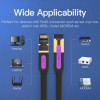 Мережевий кабель Vention Flat Cat.7 Patch Cable 1M Black (ICABF) - № 6