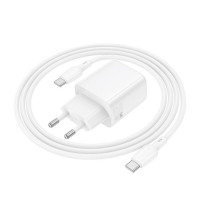 Мережевий зарядний пристрій BOROFONE BN26 Fuente single-port PD20W charger set (C to C) (EU) White (Цвет Білий) - фото № 7