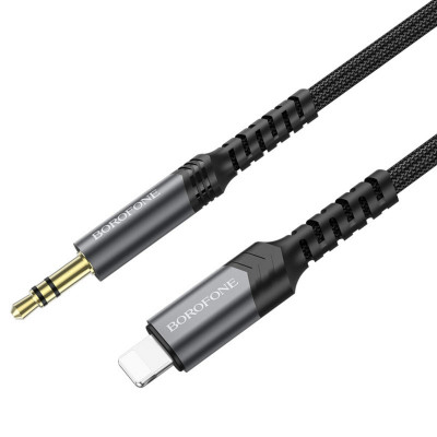 Аудiо-кабель BOROFONE BL15 iP Hi-sound digital audio conversion cable 1m Metel Grey - изображение 2
