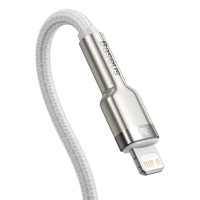 Кабель Baseus Cafule Series Metal Data Cable Type-C to iP PD 20W 1m White (Колір White) - фото № 4