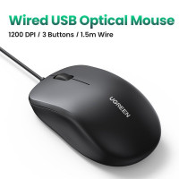 Миша UGREEN Wired Mouse (Цвет Black) - фото № 3