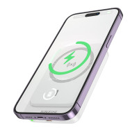 Зовнішній акумулятор BOROFONE BJ63A Nimble PD20W magnetic power bank(10000mAh) White (Цвет _White) - фото № 3