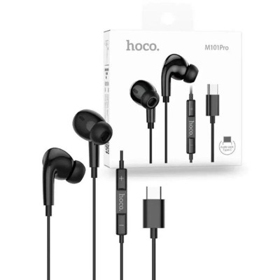 Навушники HOCO M101 Pro Crystal sound Type-C wire-controlled digital earphones with microphone Black - изображение 4