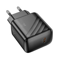 Мережевий зарядний пристрій HOCO CS24A Puerto single-port PD25W charger (EU) Black (Цвет 7073) - фото № 5