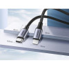 Кабель UGREEN US304 USB-C to Lightning M/M Cable Aluminum Shell Braided 2m (Black) (UGR-60761) (Черный)- № 4