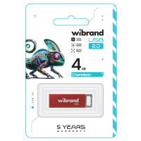 Флеш-накопичувач Wibrand USB 2.0 Chameleon 4Gb Red (Цвет Красный) - фото № 2