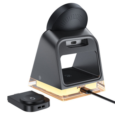 Бездротовий зарядний пристрій ACEFAST E17 desktop 3-in-1 wireless charging holder Black - изображение 2