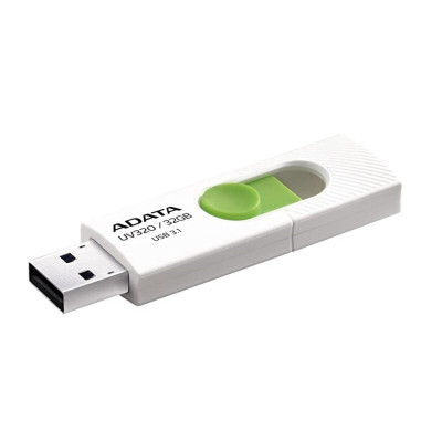 Flash A-DATA USB 3.0 AUV 320 32Gb White/Green (AUV320-32G-RWHGN) - зображення 1