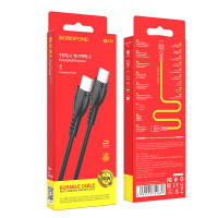 Кабель BOROFONE BX51 Triumph 60W charging data cable Type-C to Type-C Black (Колір 7073) - фото № 6