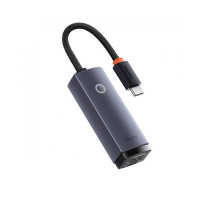 USB-Хаб Baseus Lite Series Ethernet Adapter Type-C to RJ45 LAN Port (100Mbps) Black (Цвет 7073) - фото № 2