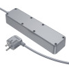 Мережевий подовжувач BOROFONE BAC8 Power 3-position socket(1C3A)(EU/GER)(L=2M) Black (7073)- № 5