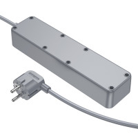 Мережевий подовжувач BOROFONE BAC8 Power 3-position socket(1C3A)(EU/GER)(L=2M) Black (Колір 7073) - фото № 5